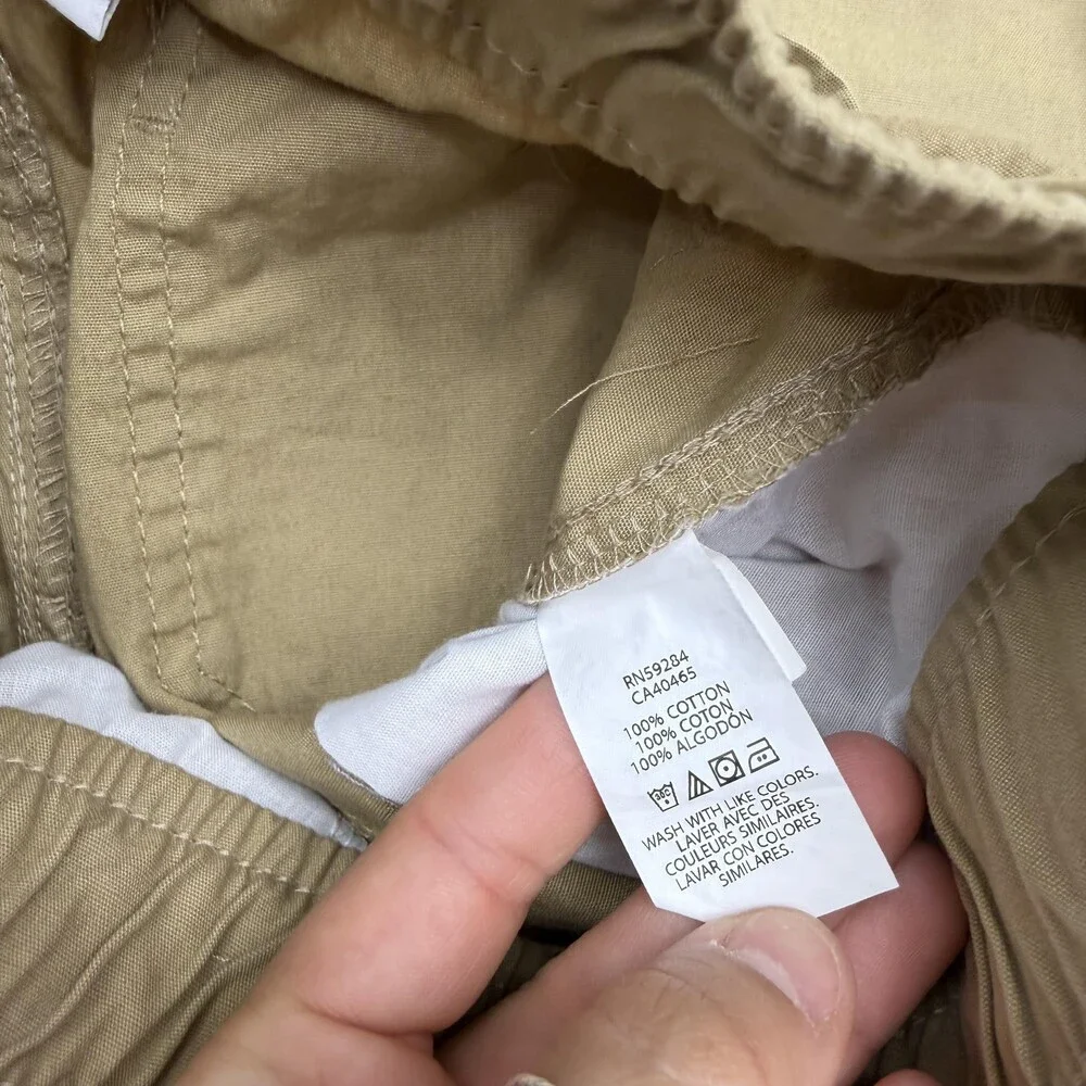 PLACE Shorts Boys 6 Beige Chino Twill Elastic Waist Drawstring Pockets 3 Pack